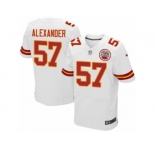 Men's Nike Kansas City Chiefs #57 D.J. Alexander Elite White NFL Jersey