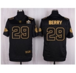 Nike Kansas City Chiefs #29 Eric Berry Black Pro Line Gold Collection Jersey[Elite]