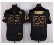Nike Kansas City Chiefs #29 Eric Berry Black Pro Line Gold Collection Jersey(Elite)