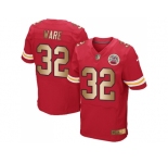 Nike Kansas City Chiefs #32 Spencer Ware Red Team Color Men's Stitched NFL Elite Gold Jersey