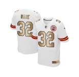 Nike Kansas City Chiefs #32 Spencer Ware White Men's Stitched NFL Elite Gold Jersey