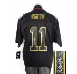 nike nfl jerseys kansas city chiefs #11 smith black[Elite lights out signature]