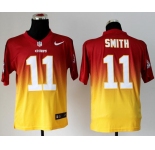 nike nfl jerseys kansas city chiefs #11 smith red-yellow[Elite drift fashion][second version]