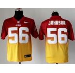 nike nfl jerseys kansas city chiefs #56 johnson red-yellow[Elite drift fashion][second version]