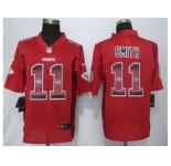 2015 new nike kansas city chiefs #11 smith red strobe jerseys[limited]