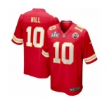 Kansas City Chiefs #10 Tyreek Hill Red Super Bowl LV game Jersey