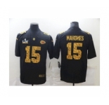 Kansas City Chiefs #15 Patrick Mahomes Black Leopard Super Bowl LV Jersey