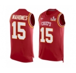 Kansas City Chiefs #15 Patrick Mahomes Red Limited Super Bowl LV Jersey