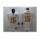 Kansas City Chiefs #15 Patrick Mahomes White Leopard Super Bowl LV Jersey