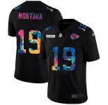 Kansas City Chiefs #19 Joe Montana Men's Nike Multi-Color Black 2020 NFL Crucial Catch Vapor Untouchable Limited Jersey