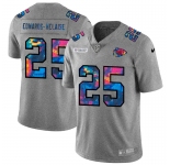 Kansas City Chiefs #25 Clyde Edwards-Helaire Men's Nike Multi-Color 2020 NFL Crucial Catch NFL Jersey Greyheather