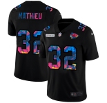 Kansas City Chiefs #32 Tyrann Mathieu Men's Nike Multi-Color Black 2020 NFL Crucial Catch Vapor Untouchable Limited Jersey