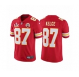 Kansas City Chiefs #87 Travis Kelce Red 2021 Super Bowl LV Jersey