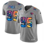 Kansas City Chiefs #95 Chris Jones Men's Nike Multi-Color 2020 NFL Crucial Catch NFL Jersey Greyheather