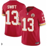 Men Kansas Chiefs #13 Taylor Swift Orange Stitched F U S E Home NFL Jersey