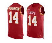Men Nike Kansas City Chiefs #14 Demarcus Robinson Limited Red Player Name & Number Tank Top NFL Jersey