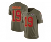 Men Nike Kansas City Chiefs #19 Joe Montana Limited Olive 2017 Salute to Service NFL Jersey