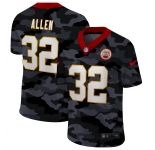 Men Nike Kansas City Chiefs #32 Allen 2020 Nike 2ndCamo Salute to Service Limited