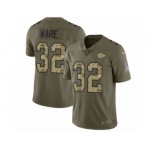 Men Nike Kansas City Chiefs #32 Spencer Ware Limited Olive Camo 2017 Salute to Service NFL Jersey