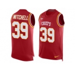 Men Nike Kansas City Chiefs #39 Terrance Mitchell Limited Red Player Name & Number Tank Top NFL Jersey