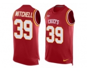 Men Nike Kansas City Chiefs #39 Terrance Mitchell Limited Red Player Name & Number Tank Top NFL Jersey