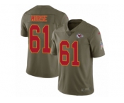 Men Nike Kansas City Chiefs #61 Mitch Morse Limited Olive 2017 Salute to Service NFL Jersey