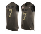 Men Nike Kansas City Chiefs #7 Harrison Butker Limited Green Salute to Service Tank Top NFL Jersey