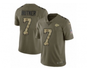 Men Nike Kansas City Chiefs #7 Harrison Butker Limited Olive 2017 Salute to Service NFL Jersey