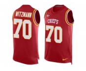 Men Nike Kansas City Chiefs #70 Bryan Witzmann Limited Red Player Name & Number Tank Top NFL Jersey