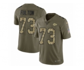Men Nike Kansas City Chiefs #73 Zach Fulton Limited Olive Camo 2017 Salute to Service NFL Jersey