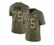 Men Nike Kansas City Chiefs #75 Cameron Erving Limited Olive Camo 2017 Salute to Service NFL Jersey