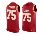 Men Nike Kansas City Chiefs #75 Cameron Erving Limited Red Player Name & Number Tank Top NFL Jersey