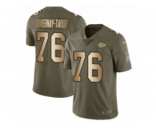 Men Nike Kansas City Chiefs #76 Laurent Duvernay-Tardif Limited Olive Gold 2017 Salute to Service NFL Jersey