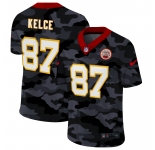 Men Nike Kansas City Chiefs #87 Kelce 2020 Nike 2ndCamo Salute to Service Limited