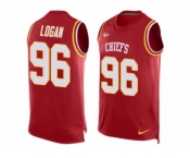 Men Nike Kansas City Chiefs #96 Bennie Logan Limited Red Player Name & Number Tank Top NFL Jersey