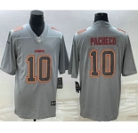 Men's Kansas City Chiefs #10 Isiah Pacheco Gray Atmosphere Fashion Stitched Jersey