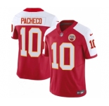 Men’s Kansas City Chiefs #10 Isiah Pacheco Red White 2023 F.U.S.E. Vapor Untouchable Limited Football Stitched Jersey