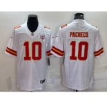 Men's Kansas City Chiefs #10 Isiah Pacheco White 2022 Vapor Untouchable Stitched NFL Nike Limited Jersey