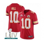 Men's Kansas City Chiefs #10 Tyreek Hill Red Team Color Vapor Untouchable Limited Player Super Bowl LIV Bound Football Jersey