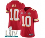 Men's Kansas City Chiefs #10 Tyreek Hill Red Team Color Vapor Untouchable Limited Player Super Bowl LIV Bound Football Jersey