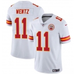 Men’s Kansas City Chiefs #11 Carson Wentz White Vapor Untouchable Limited Football Stitched Jersey