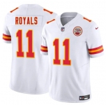 Men's Kansas City Chiefs #11 Jalen Royals White 2025 Draft F.U.S.E. Vapor Untouchable Limited Football Stitched Jersey