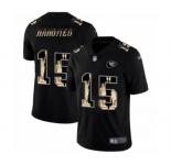 Men's Kansas City Chiefs #15 Patrick Mahomes II Limited Black Statue of Liberty Football Jersey