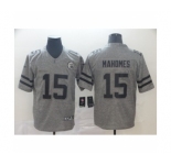 Men's Kansas City Chiefs #15 Patrick Mahomes Limited Gray Rush Gridiron Football Jersey