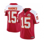 Men’s Kansas City Chiefs #15 Patrick Mahomes Red White 2023 F.U.S.E. Vapor Untouchable Limited Football Stitched Jersey