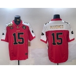 Men's Kansas City Chiefs #15 Patrick Mahomes Red With Gold Super Bowl LVIII Patch Limited Stitched Football Jersey