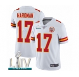 Men's Kansas City Chiefs #17 Mecole Hardman White Vapor Untouchable Limited Player Super Bowl LIV Bound Football Jersey