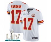 Men's Kansas City Chiefs #17 Mecole Hardman White Vapor Untouchable Limited Player Super Bowl LIV Bound Football Jersey