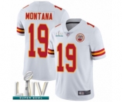 Men's Kansas City Chiefs #19 Joe Montana White Vapor Untouchable Limited Player Super Bowl LIV Bound Football Jersey