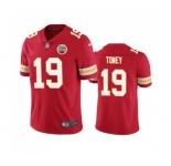 Men's Kansas City Chiefs #19 Kadarius Toney Red Vapor Untouchable Limited Stitched Football Jersey